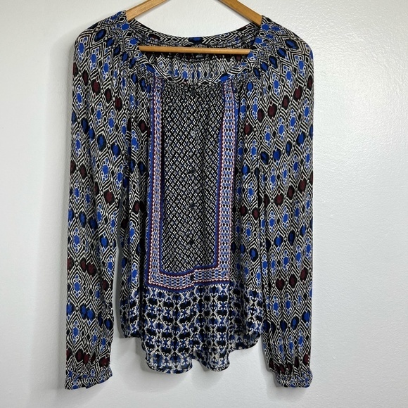Lucky Brand Women's Blouse Boho Hippie Flowy Shirt‎ Top Size Small - Picture 1 of 11
